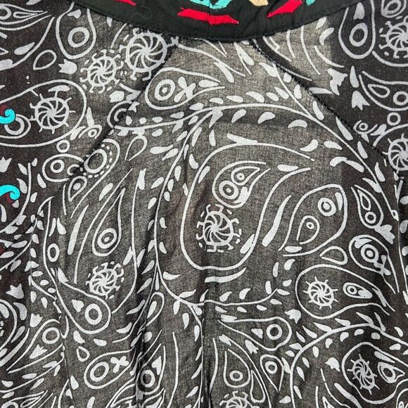 Flying Tomato embroidered open front cardigan duster M/L rayon lightweight - Picture 7 of 7